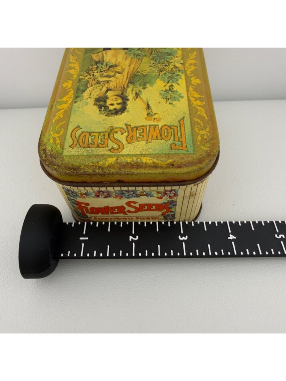 Vintage Ferry Morse Flower Seeds Tin Storage Box Advertising Decorative - Picture 5 of 12